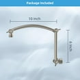 thumbnail image 6 of All Metal Rain Shower Head, 12'' High Pressure Rainfall Showerhead with 16" Shower Head Extension Arm, Solid Brass Adjustable Shower Arm Extender, Waterfall fixed Showerheads, Brushed Nickel, 6 of 7