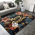 thumbnail image 3 of Area Rugs For Living Room Decor - Merry Christmas Flowers Soft Anti Slip Throw Washable Rugs 5x7 For Bedroom, Indoor Carpet For Bedroom Living Room 80x58In, 3 of 7