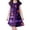 b-233Purple118, variant on MEZZALL Girls Dress Soft Lightweight Short Sleeve O-Neck Pumpkin Print Ruffle Hem A-Line Dress Kids Halloween Party Holiday Holiday Dresses