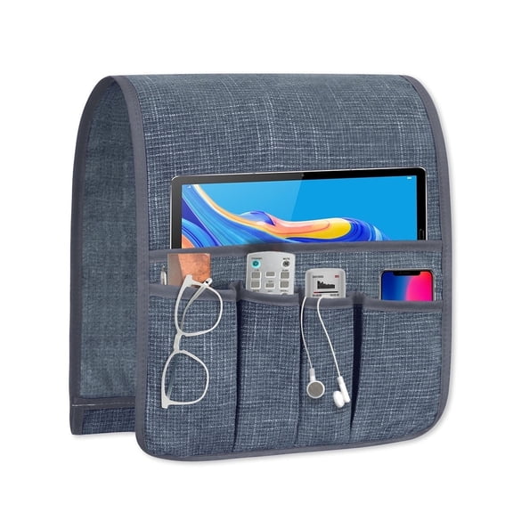 WETRBWEH Sofa Armrest Organizer, Non-Slip Arm Chair Hanging Caddy Remote Control Holder for Cell Phone TV Remote Control Magazines(35"X12.4")