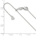 thumbnail image 6 of 14K White Gold Cable Chain Styles Necklace Adjustable 1mm D/C 22 inch 1 mm, 6 of 6