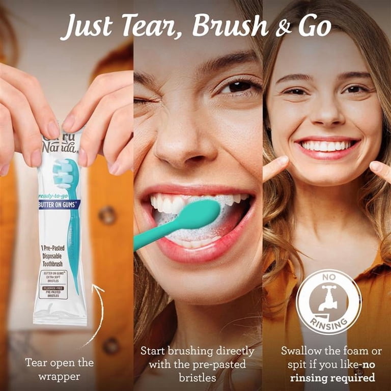 GuruNanda, Toothbrush, Extra Soft Bristles, 70 Count, Travel
