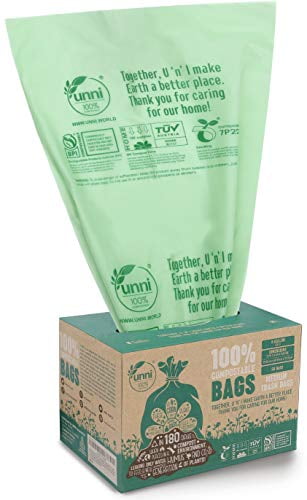Portable Toilet Replacement Bags 100% Compostable For Chair 15 Count Astm D6400 