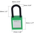 thumbnail image 2 of Wekity 6mm Lockout Tagout Locks Safety Padlock Loto Locks Keyed Differently PA Lock Out Tag Out Steel Shackle Small Luggage Padlocks Green 3PCS-0621, 2 of 5