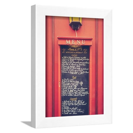 retro paris restaurant menu framed print wall art by mr doomits