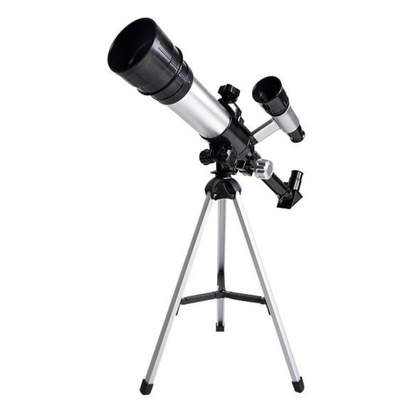 Télescopes pour Enfants Adultes Débutants Ouverture en Alliage 50mm Télescope Réfracteur Astronomique Objectif 100mm Grossissement 60x avec Trépied Réglable Boussole Cadeau d'Anniversaire