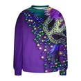 thumbnail image 6 of YueHuiYing Women's Fashionable Loose Casual Carnival Day Printed Long Sleeved Round Neck Sweatshirt Top, 6 of 6