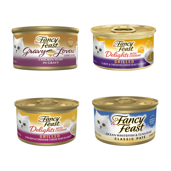 Fancy Feast Classic Pate & Grilled Wet Cat Food Variety Pack – 24 Cans