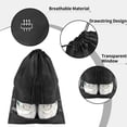 thumbnail image 2 of Bolsas para zapatos COIDEA, 5 unidades, grandes, negras, no tejidas, para viajes, 2 of 7