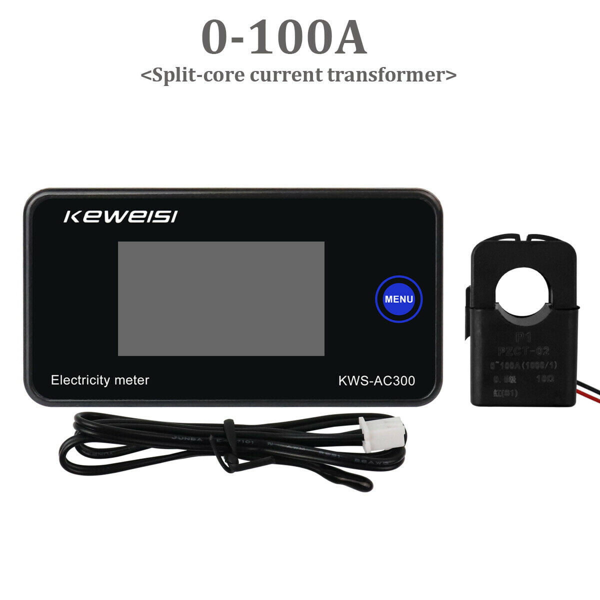 AC 50-300V 10//100A Voltage Ampere Power Energy Temp Timing Combo Panel Meter
