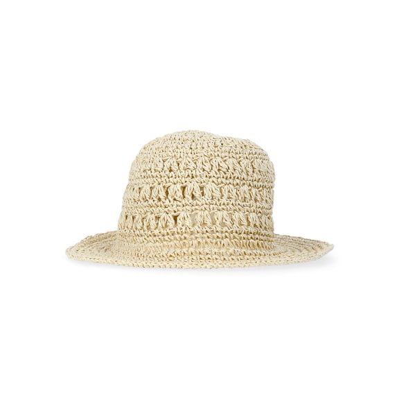 Time and Tru Women’s Crochet Bucket Hat, One Size