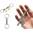 thumbnail image 5 of 2 Pack Quick Release Detachable Pull Apart Key Rings Keychains,double Spring Split Snap Seperate Chain Lock Holder Convenient Accessory Gift, 5 of 5