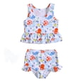 thumbnail image 2 of Emy Dola Baby Infant 2-Piece Swimsuit Toddler Girl's Ruffle Bathing Suit Kids Summer Beach Tankini Swimwear Sets 1-6 Years, 2 of 7