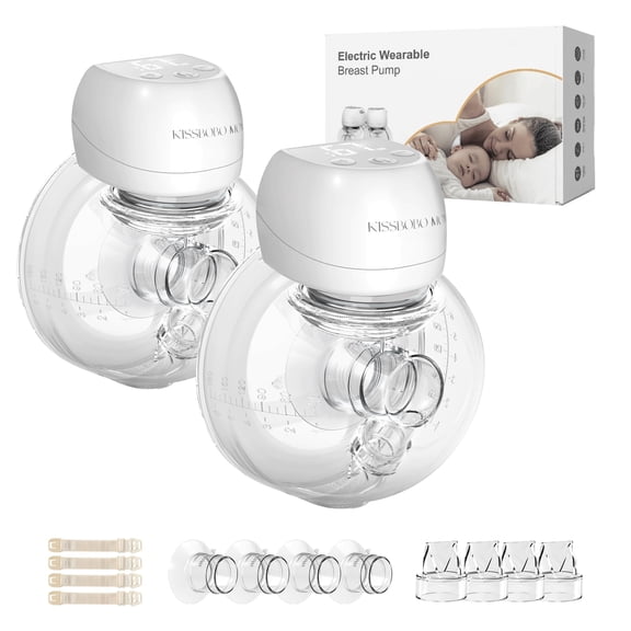 Extractor de leche portátil KISSBOBO MOM eléctrico bilateral blanco