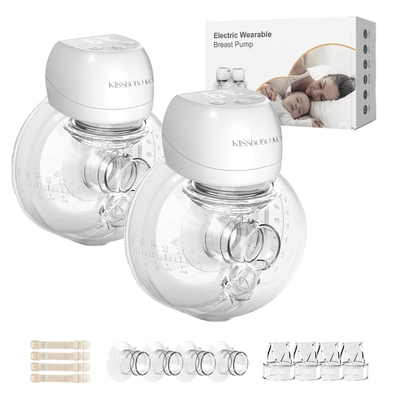 Extractor de leche portátil KISSBOBO MOM eléctrico bilateral blanco