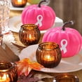 thumbnail image 5 of Thanksgiving Pumpkin Ornament, Halloween Pumpkin Decoration, Breast Cancer Awareness Charity Foam Pumpkin, Lightweight Pink Rose Red Fall Decoration for Tabletop Window Shelf Display, 5 of 6