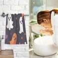 thumbnail image 7 of Yayeee 2 Pack Hand Towels for Bathroom 100% Cotton 16" x 28" Soft Absorbent Kitchen Towel, White Halloween Ghosts, 7 of 7