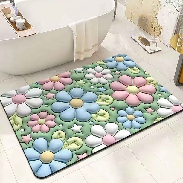 ¡Compra y Aprovecha las Mejores Ofertas!, Alfombrilla de baño con efecto bonito, para puerta de entrada de cocina, porche, almohadilla de absorción de agua para baño doméstico Akmoler