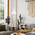 thumbnail image 4 of 49016-69 Livex Lighting Andes - 1 Light Mini Pendant In Urban Style-19.5 Inches Tall and 7.75 Inches Wide-Shiny White/Polished Brass Finish, 4 of 11