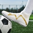 thumbnail image 5 of Zapatos de fútbol profesionales ultraligeros para hombre, botas de entrenamiento de tobillo, tacos de fútbol, zapatos deportivos Unisex, antideslizantes, 5 of 5