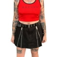 thumbnail image 1 of TRKIYQC, minifalda a la moda para mujer, Color sólido/a cuadros/estampado de leopardo/estampado de cebra, falda con cremallera, falda corta de verano TRKIYQC perder, 1 of 9