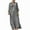 Gray, variant on Kaftan Dresses For Women Nightshirt Long Sleeve Sleepwear Robe For Woman Kaftan Thobe Plus Size Button Down Henley Robe Side Split Gown Shirt Long Caftan Thobe With Pockets Half Sleeve