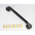12-Inch Grab Bar Featuring Anti-Slip Handrail, Solid Brass, Oil Rubbed ...
