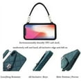 thumbnail image 3 of For iPhone XR Wallet Case ,Crossbody Phone Case with Lanyard Strap Cute Purse Case Flip Credit Card Holder Soft Silicone Girls Lady Handbag Case for iPhone XR Black, 3 of 15