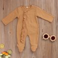 thumbnail image 2 of TheFound Newborn Infant One-piece Footed Pajamas Round Neck Zipper Jumpsuit, 2 of 9