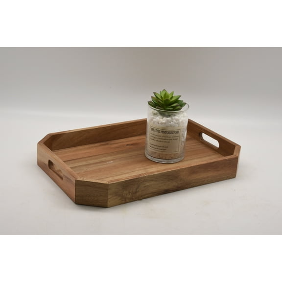ACACIA WOOD Butler TRAY with handle
