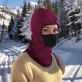 thumbnail image 5 of Unique Bargains 1 Pc Ice Silk Solid Balaclava Face Mask Wine Red, 5 of 5