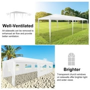 COBIZI 10x30 Party Canopy Tent with 8 Removable Sidewalls, Waterproof Outdoor Shelter for Weddings and Events, White