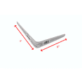 Hyper Tough 6" in x 8" in Shelf Bracket, White, PreDrilled Holes
