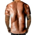thumbnail image 2 of Simulated Muscle Shirt Nude Skin Chest Muscle Tee Shirt For Men, 2 of 4