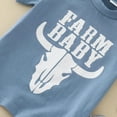 thumbnail image 5 of Baby Boy Summer Clothes Toddler Summer Cow Letters Prints Short Sleeve Tops Shorts 2Pcs Set Outfits Easy Mix and Match Baby Boy Outfit Blue 18 Months-24 Months, 5 of 7