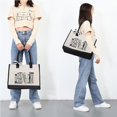 thumbnail image 4 of Fashion Shoulder Bag Hit Color Women Shopping Tote Handbags (Zebra Pattern), 4 of 7