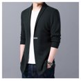thumbnail image 3 of OmicGot Cardigan Mens Sweaters Spring Autumn Men Casual Cardigan Jacket Man Solid Color Long Sweater Windbreaker Single Button Coats, 3 of 5