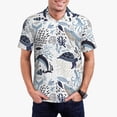 thumbnail image 1 of Balery Sea Animal Camisa Polo de Hombre con Estampado, de Manga Corta y Tejido Medio, Camisa Tipo Golf Polo-Large, 1 of 6
