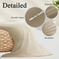 thumbnail image 3 of Brown Beige Pillow Covers 16"x24", Gradient Monochrome Modern Country Soft Brushed Microfiber Breathable Throw Pillow Covers, Decorative Pillowcase with Zipper for Couch Sofa Bedroom Living Room, 3 of 9