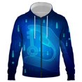thumbnail image 1 of Sudadera con capucha y cremallera 3D con imagen inteligente de IA para hombre y mujer, sudaderas con capucha para niño y niña, ropa de calle, ropa de gran tamaño, 1 of 6