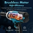 thumbnail image 4 of Seesii Power Cordless Impact Wrench 650Nm 1/2'', 3 in 1 Brushless Impact Wrench Kits, High Torque 3300RPM Impact Gun w/ 2x 4.0 Ah Batteries, 6 Sockets, 9 Drill, 6 Screws, WH700, 4 of 10