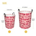 thumbnail image 3 of Lsque pink ribbon bows Pattern Laundry Hamper Basket, Tall Woven Rope Hamper Basket for Clothes, Lightweight Storage Basket, Collapsible Waterproof-Small, 3 of 6