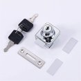 thumbnail image 4 of Cerradura de puerta de vidrio,Cerradura de acero cromado, cerradura de pantalla de vidrio,Cerradura para puertas de vidrio Cerradura de vitrina con, para puerta de vidrio Broca de 5-8 mm con 2 llaves, 4 of 5