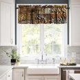 thumbnail image 3 of Wild Animals Curtain Valance for Kitchen Cheetah Zebra Tiger Animal Fur Pattern Hunters Cabins Decor Rod Pocket Window Curtain Valance for Living Room Bathroom Bedroom 54x18inch, 3 of 6