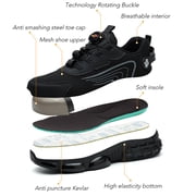Steel Toe Shoes Sneakers For Men Indestructible work Shoes Puncture Proof Lightweight Comfortable Industrial Slip On Safety Shoes