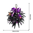 thumbnail image 3 of Corona de calavera Fiudx simulación de Halloween decoración morada para casa embrujada, 3 of 5