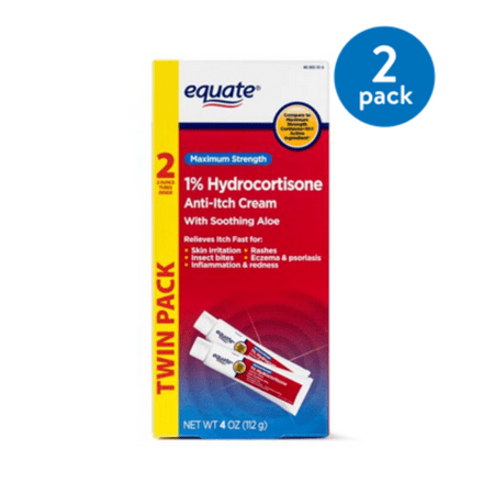 (2 Pack) Equate Maximum Strength Anti-Itch Hydrocortisone Cream, 2 Oz, 2 (The Best Anti Itch Cream)