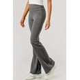 thumbnail image 6 of High Waist french Terry Flare Pants - Heather Charcoal, 6 of 9