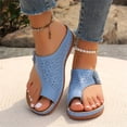 thumbnail image 4 of Women's Wedge Sandals Comfortable Retro Sandals Casual Summer Open Toe Slippers Thick Sole Sandals shikongkuajing, 4 of 7