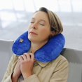 thumbnail image 7 of U-Shaped Inflatable Travel Pillow for Airplane Sleeping Support Portable Compact Blow Up Neck Cushion Soft Washable Cover, 7 of 7
